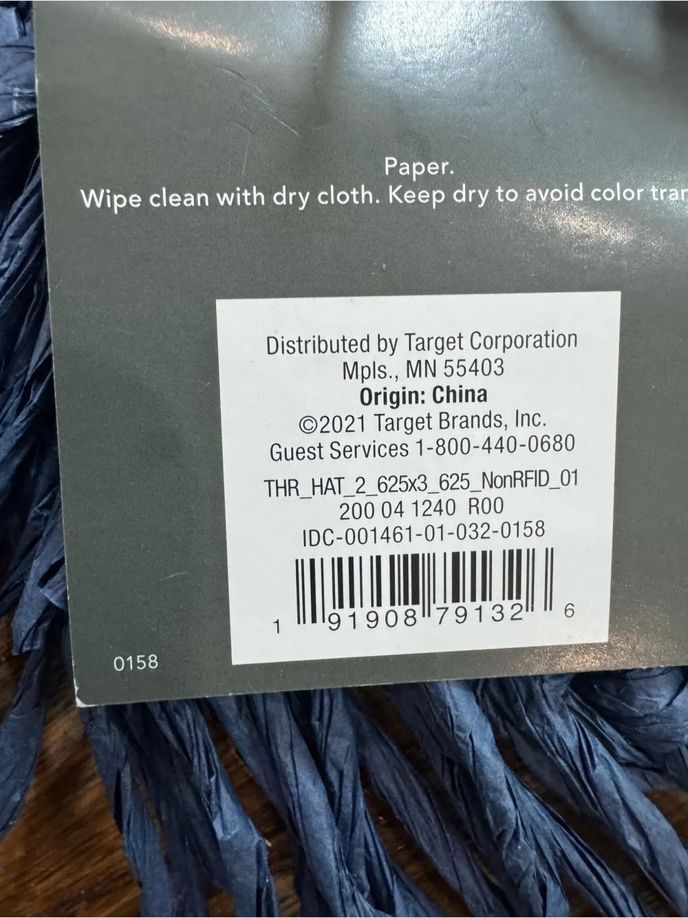 Threshold Navy Braided Fringe Placemats - Set of 3